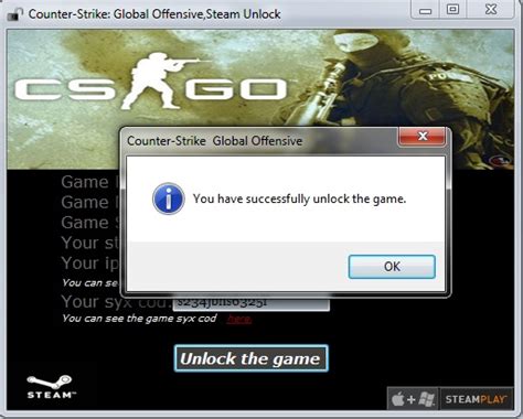 counter strike steam unlocked.